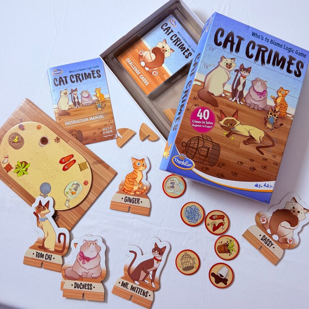 Thinkfun Cat Crimes Who's To Blame Logic Game Kids Board Game